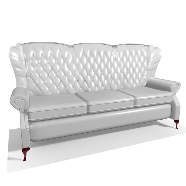 classic 3 seater leather chair 3d 3ds - 3 SEATER CLASSIC CHAIR by Carrara1